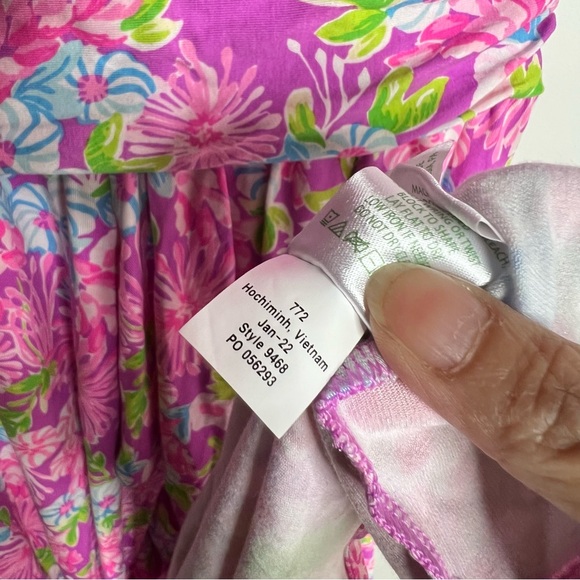Lilly Pulitzer Anchorage Faux Wrap Floral Midi Dress Size M - Picture 12 of 13